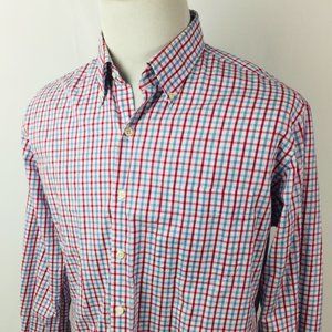Peter Millar gingham plaid light cotton large